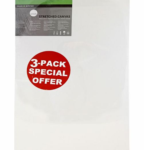 Daler-Rowney Daler Rowney Simply Canvas Pack of 3 - 50 X 70cm