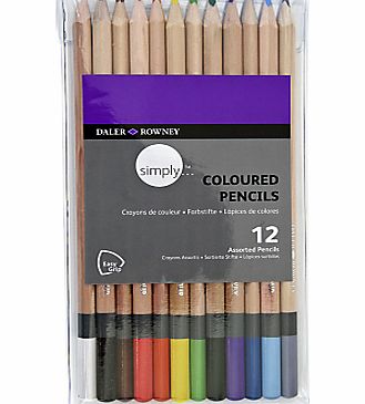 Daler Rowney Daler-Rowney Simply Coloured Pencils, Set of 12