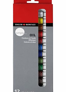 Daler Rowney Daler-Rowney Simply Oil Paints, 12 x 12ml
