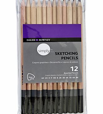 Daler Rowney Daler-Rowney Simply Sketch Pencils, Set of 12