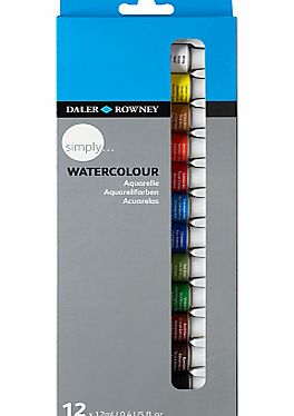Daler Rowney Daler-Rowney Simply Watercolour Set, 12 x 12ml