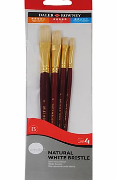 Daler Rowney White Bristle Short Handle Paint