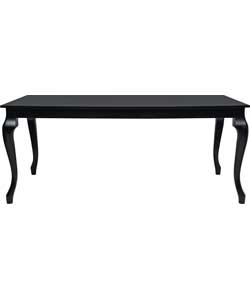 Black Candle Leg Extendable Dining Table