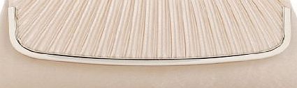 Damara Womens Simple Pleated Satin Clutch Evening Bag, Champagne