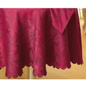 Damask Tablecloth With Floral Motifs