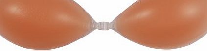 Damentraum Reusable Invisible Cleavage Self adhesive Strapless Backless Silicone Stick on Bra Chicken Fillet Front-closure Nude Bra *Thick* [ B ]