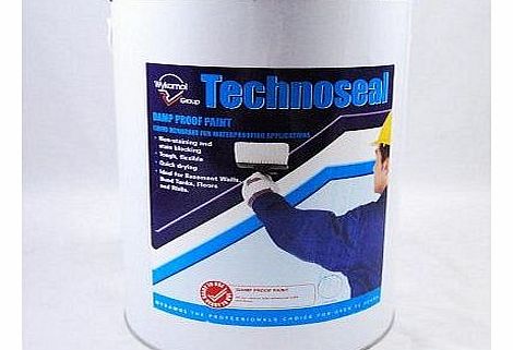 Technoseal Damp Proof Waterproofing Paint 5L White For Walls & Floors