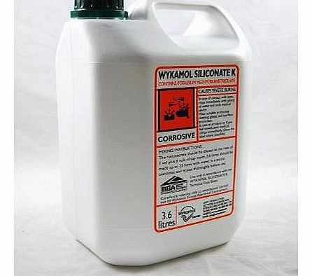 Damp Proofing Wykamol Siliconate K DPC Damp Proofing Fluid 3.6L Concentrate (Makes 25L)