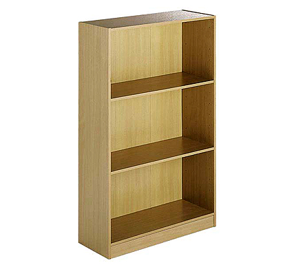 Maestro 3 Shelf Bookcase in Oak