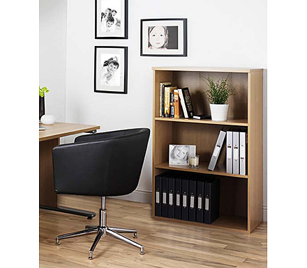 Dams Furniture Ltd Urban 3 Shelf Bookcase in Oak