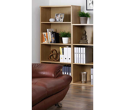 Dams Furniture Ltd Urban 4 Shelf Bookcase in Oak