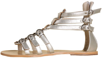 silver gladiator sandal