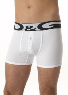 Cotton Stretch maxi logo button fly boxer