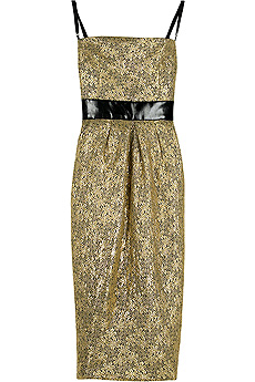 Floral brocade dress