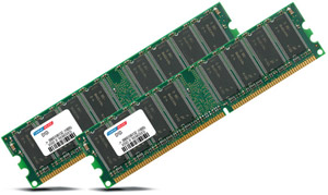 dane-elec Premium PC Memory Dual Channel Kit - DDR 400Mhz (PC-3200) - 2GB (2x 1GB Modules)
