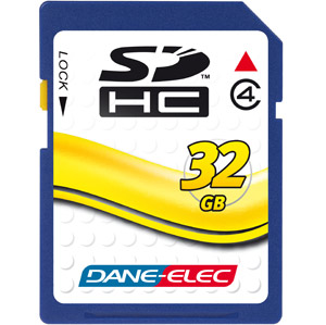 Dane-Elec Secure Digital High Capacity (SDHC) Memory Card - 32GB - High Speed Class 4
