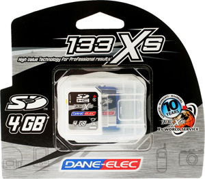 Dane-Elec Secure Digital High Capacity (SDHC) Memory Card - 4GB - High Speed Class 6 (133x)