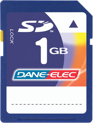 Dane-Elec Secure Digital (SD) Memory Card - SD1GB - #CLEARANCE