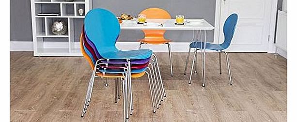 Putty Grey Plywood Laminate Fern Dining Chair