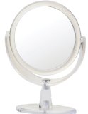 Danielle Exclusive Creations Acrylic Clear Pedestal Mirror True Image x10 Magnified 23cmx 15cm