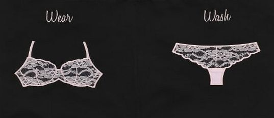 Danielle Lingerie Bag Black with Pink