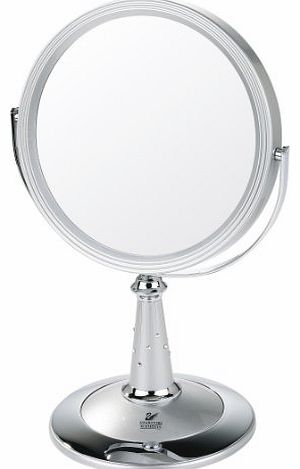 Danielle Silver/Chrome UV Finish Pedestal Mirror with Swarovski Elements