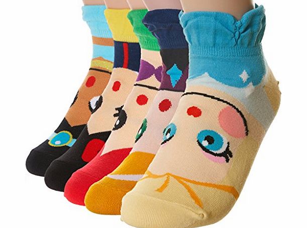 Cute Cartoon Character Socks Princess Series (5Set)