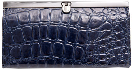 Daphne crocodile skin purse