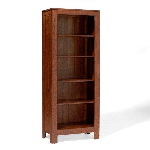 Dark Contemporary Oak Tall Storage Bookcase