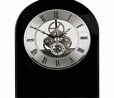 Dartington Crystal Curve Clock, Black