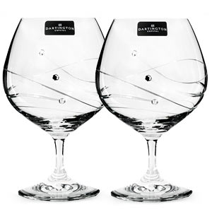 Dartington Crystal Glitz Pair of Brandy or