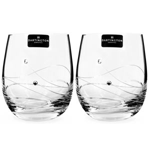 Dartington Crystal Glitz Pair of Tumbler Glasses