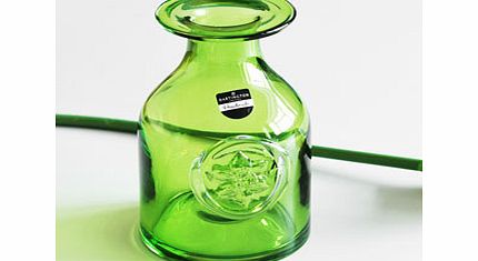 Dartington Crystal Lily Green Flower Bottle