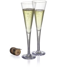 Dartington Crystal Pair of champagne flutes