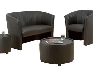 DARWEN leather faced tub seating