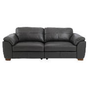Darwin leather sofa large, black