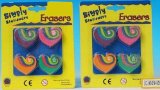 DAS Glitter Heart Erasers 4 erasers/Card 2 cards per set