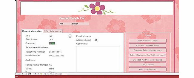 Databases 4 U Customer Contacts Organiser amp; Address Labels Database Software