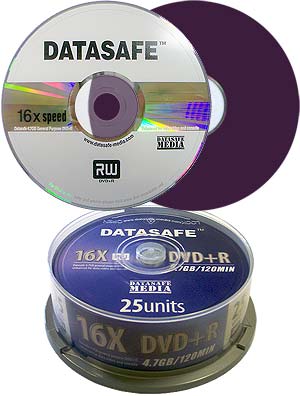 Datasafe 16x DVD R Branded 25 Cakebox