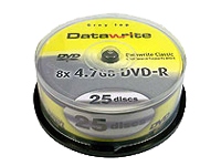 Datawrite 8x Speed DVD-R 25 Pack - Grey Top