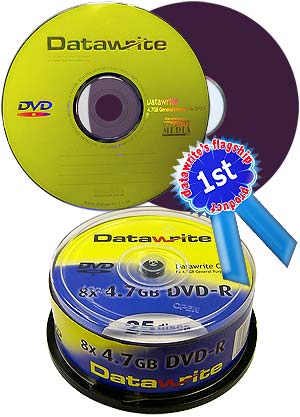 Datawrite Yellow DVD-R 16x 25 Cake