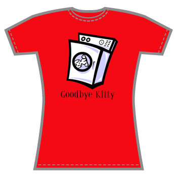 Goodbye Kitty Washing Machine T-Shirt