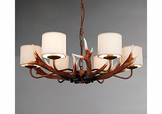 David Hunt Antler Multi-arm Ceiling Light, 6 Arm