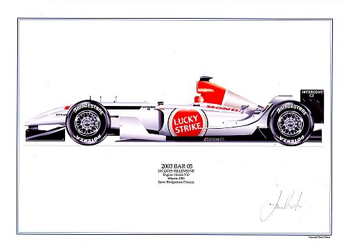 BAR 05 - J.Villeneuve signed by artist Measures 48cm x 32cm (19x13)