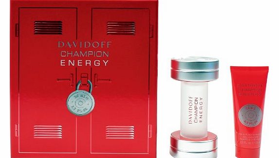 Davidoff Champion Energy EDT Spray 50 ml and Hair/ Body Shampoo 75 ml