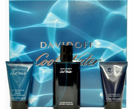 Cool Water Homme Set with Aftershave - 75 ml, Aftershave Balm - 50 ml and Shower Gel - 50 ml