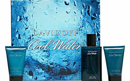 Davidoff Coolwater Gift Set (75ml EDT   50ml Shower Gel   50ml After Shave Balm)