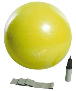 Davina 65cm Gym Ball with Bands