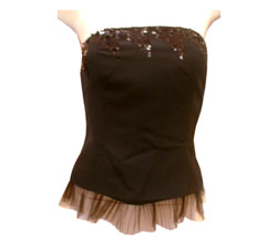 Cord low sneakerSequin bustier