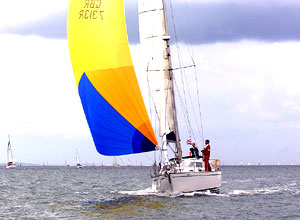 Day sailing on a luxury cruising yacht